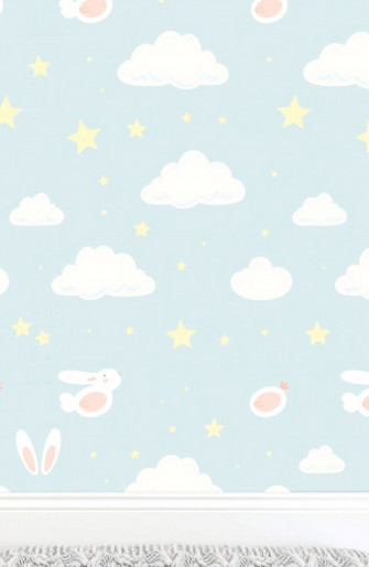 Cute Light Blue Wallpaper