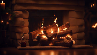 Wallpaper Fireplace With Flames Live