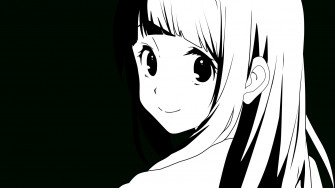Anime Art Black And White Wallpaper