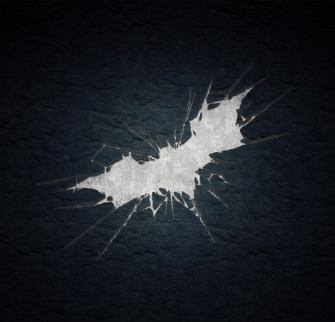 White Black Monochrome Metal Texture Batman Logo