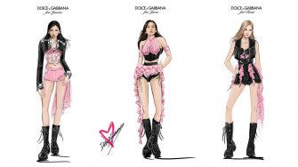 Dolce Gabbana Blackpink Jisoo Jennie Ros Coachella Custom Outfits