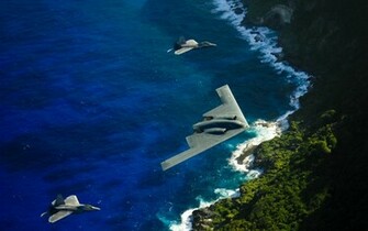 Beach Bomber Stealth Planes B2 Spirit Wallpaper Art