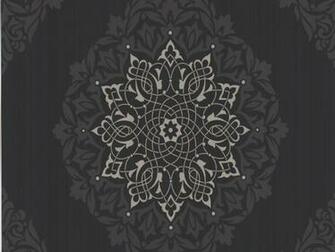 Delivery On Kelly Hoppen Tattoo Charcoal Gold Damask Wallpaper