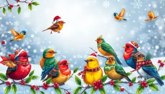 Christmas Bird Wallpaper