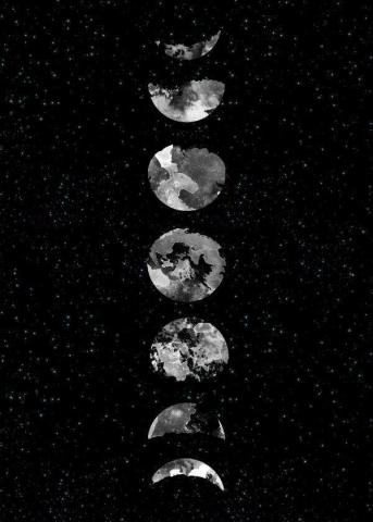 Moon Phases Poster By Rui Faria Displate Art