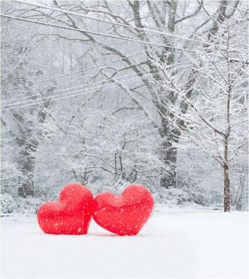 Photo Love Heart Image Wallpaper Winter