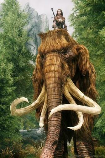 Skyrim Riding A Mammoth Wallpaper For iPhone