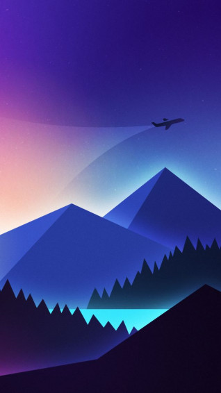 Wallpaper Plane Minimalism Colors 4k Art