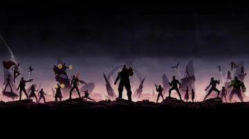 Avengers Infinity War Superhero Villain Thanos Silhouette
