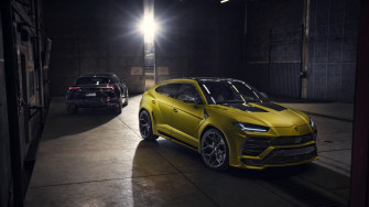 Two Novitec Lamborghini Urus Esteso Cars In The Garage