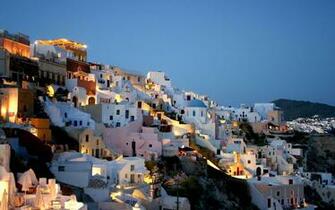 Wallpaper Santorini Greece White Houses On Island