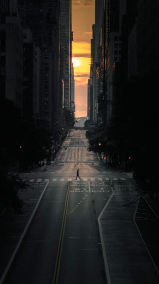 New York Sunset iPhone Wallpaper