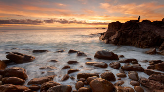 Rocks Shore Long Exposure 4k Wallpaper HD Nature