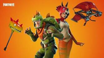 Fortnite Background Dino Skins Wallpaper And Stock