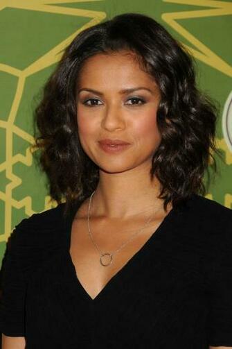 Gugu Mbatha Raw Fox Press Tour Wearing Black Dress