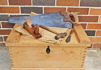 HD Wallpaper Assorted Hand Tools On Top Of Brown Wooden Box