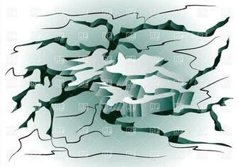 Earthquake Abstract Background With Cracked Ground Background