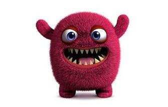 Wallpaper 3d Monster Cute Fluffy Funny Face Rendering