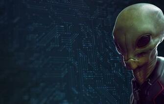 Wallpaper Face Scheme Alien Military Uniform Big Eyes