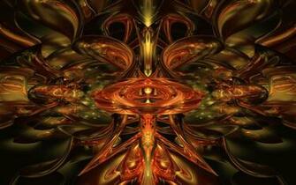 Abstract Orange Brown Gold Symmetry Kaleidoscope HD Wallpaper Of Food