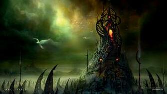 Fantasy Tower Wallpaper Birds Artwork