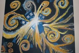 Vincent Van Gogh Exploding Tardis Painting By Kenziebaker On