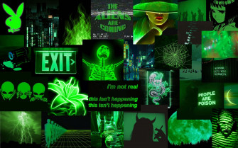 Get A Refreshing Start With This Bright Neon Green Aesthetic Wallpaper