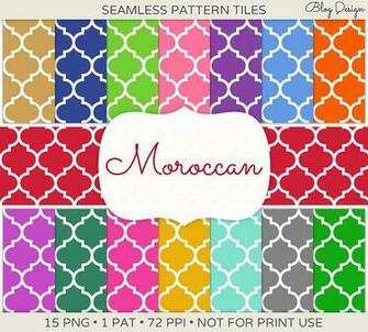 Seamless Moroccan Tile Patterns Quatrefoil Background