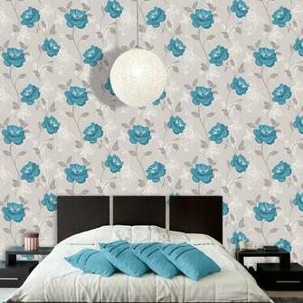 Millie Floral Wallpaper Teal M0879 Crown From I Love Uk