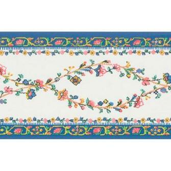Brewster Blue Brocade Floral Border Wallpaper Overstock Shopping