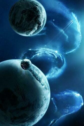 Espace Bleu Galaxie Plan Tes iPhone Fonds D Cran