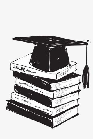 Book Hat Bachelor Cap Graduation Season Element