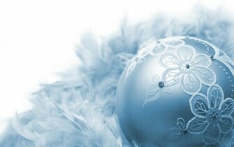 Christmas Ornament Blue Graceful Holiday Wallpaper HD