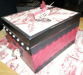 Sheryl S Crafting Corner Repurpose Cigar Box With Wall Paper Samples