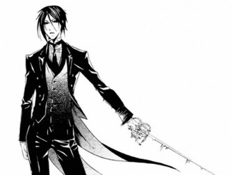 Brunettes Suit Tie Kuroshitsuji Sebastian Michaelis