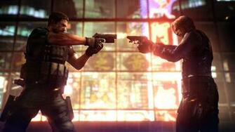 Chris Vs Leon Resident Evil Wallpaper
