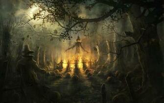 Framed Print Pagan Halloween Ritual Picture Paganism Fantasy
