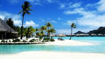 Tropical Beach Resort HD Wallpaper