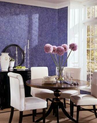 Decorated With Paper Illusions Faux Finish Script Illusion Cobalt Blue