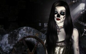Beautiful Horror Vampire Girl Wallpaper