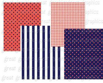 Printable Navy And Coral Digital Background