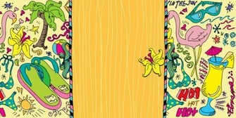 Hot Summer Doodle Background