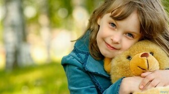 Nice Baby Girl With Her Teddy Bear HD Wallpaper Cute Little Babies