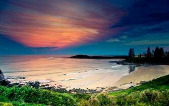 Clouds Landscapes Coast Beach X Close