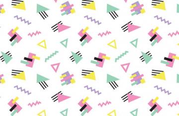 Geometric 90s Wallpaper Mural Murals