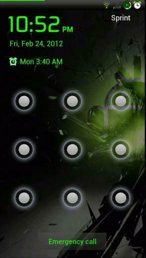 Pattern Pin Lock Screen Your Wallpaper Htc Evo 3d