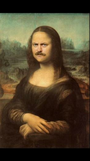 Ron Swason Parks And Rec Wallpaper Mona Lisa Funny