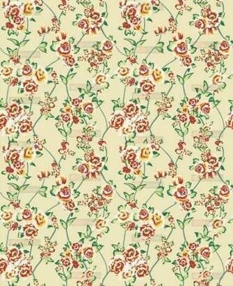 Floral Pattern Wallpaper Grasscloth