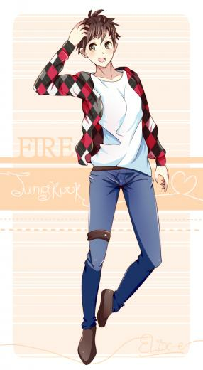 Bts Fire Fanart Featuring Jungkook By Elix E