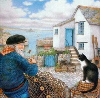 Nicola Bayley The Mousehole Cat Art Love